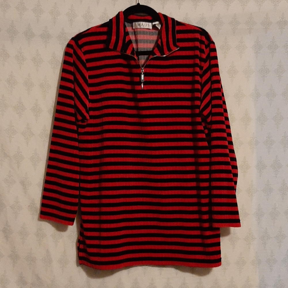 Chaus Sport Velour Top